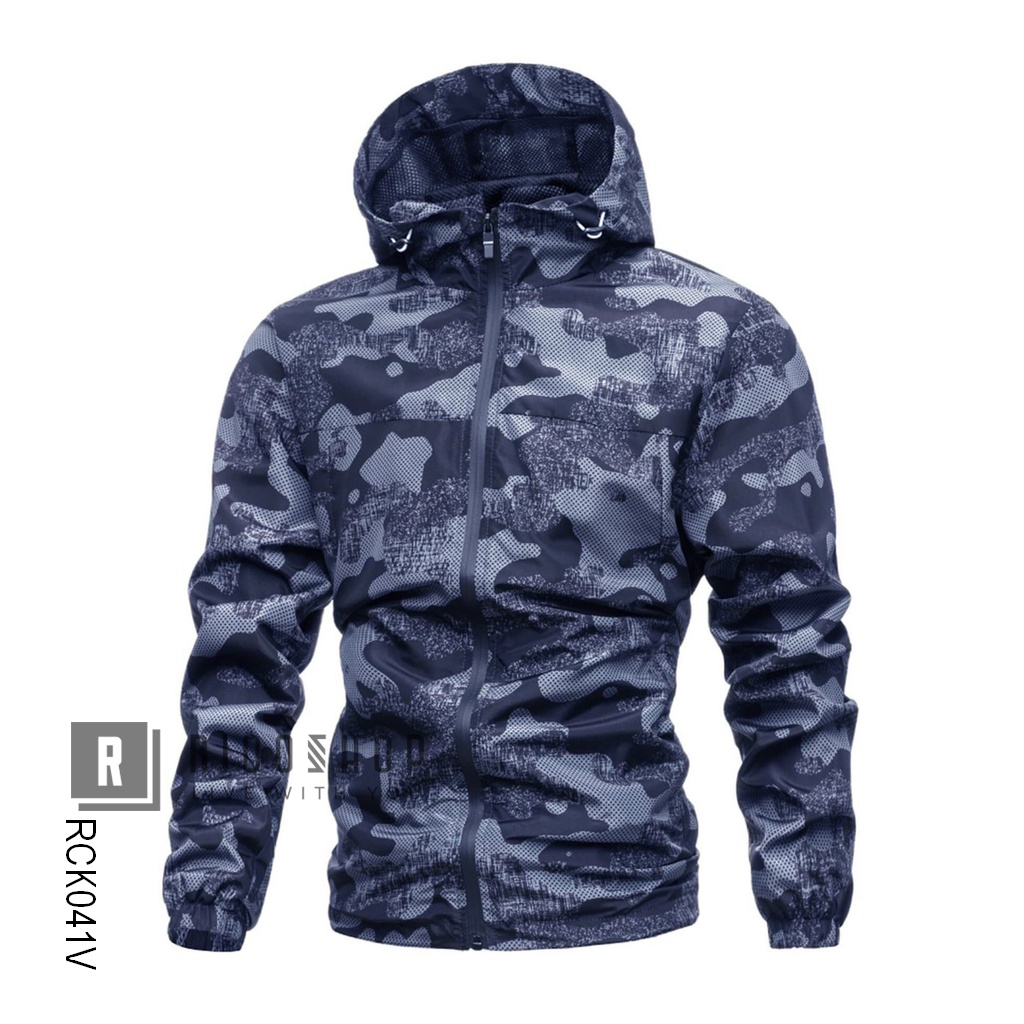 Áo khoác dù nam rằng ri cực đẹp có nón may 2 lớp RCK041 - áo gió nam cao cấp Riooshop