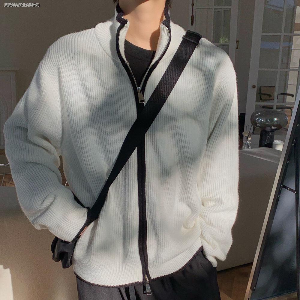 Áo khoác cardigan dệt kim phong cách thời trang xuân thu cho nam giới nhiều màu tùy chọn