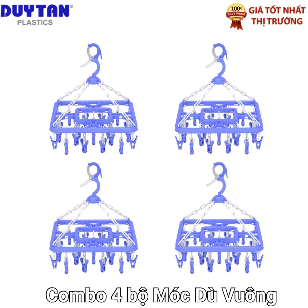 Móc phơi quần áo duy tân-COMBO 4 Bộ