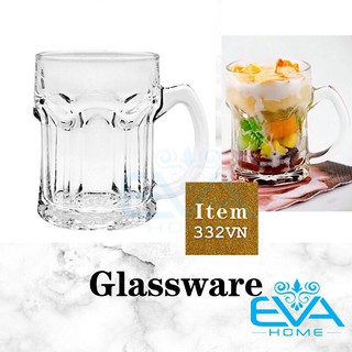 Bộ 6 Ly Thủy Tinh Có Quai 330 Ml Việt Nam 332VN