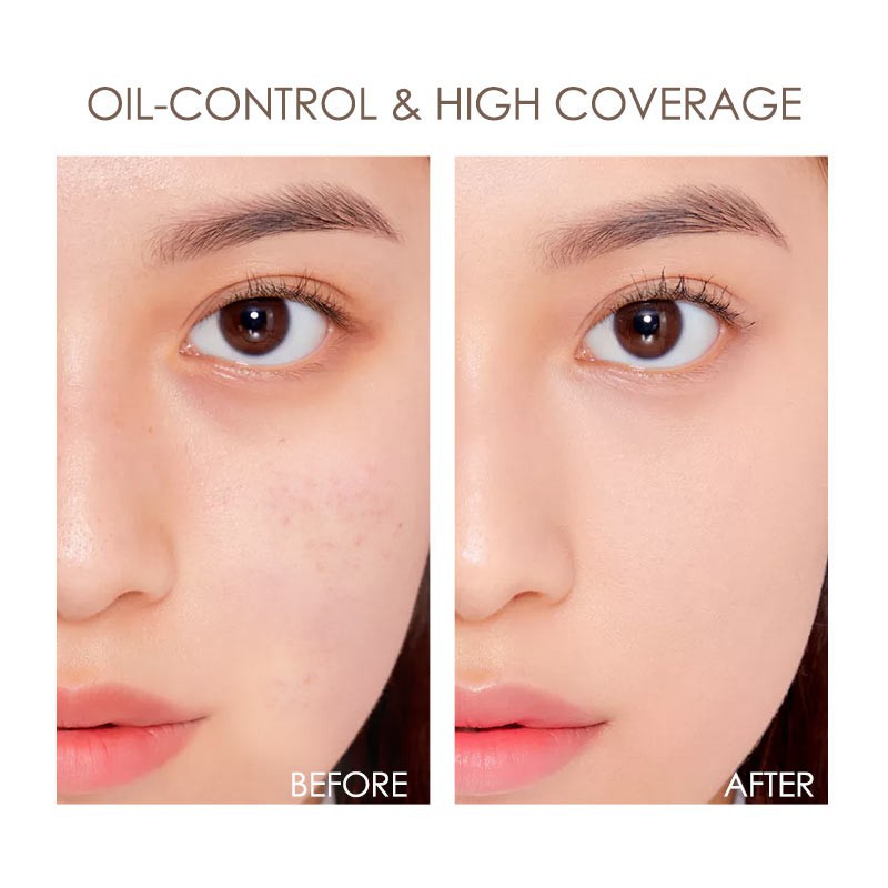 Phấn nền dạng nén chất lì FOCALLURE bổ sung vitamin C và kiềm dầu cho da mặt 9g