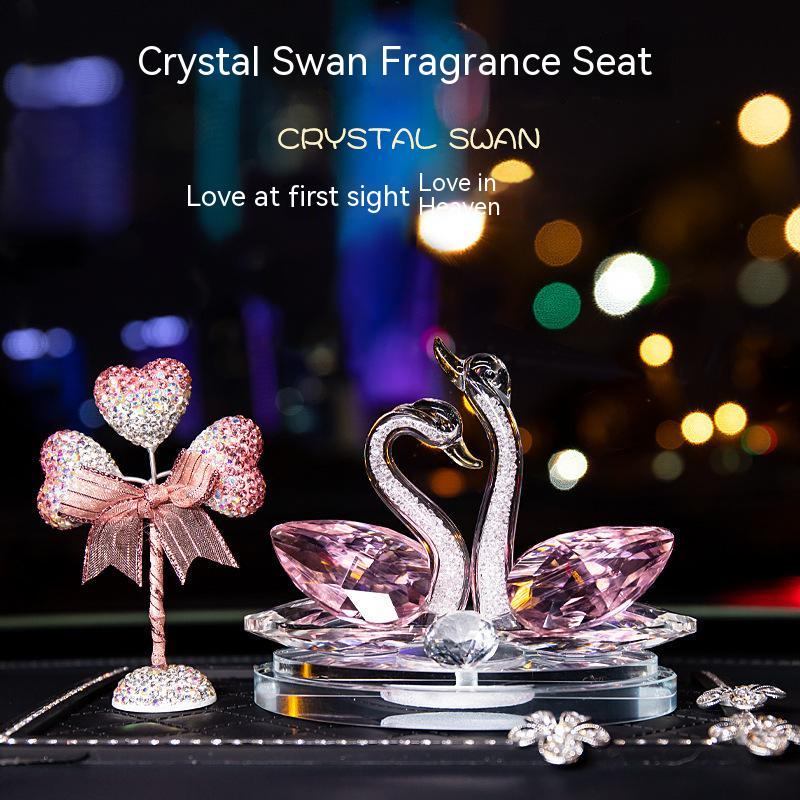 Phụ Kiện Khuếch Tán Nước Hoa Hình Thiên Nga Đính Đá Xinh Xắn Trang Trí Nội Thất Xe Hơi