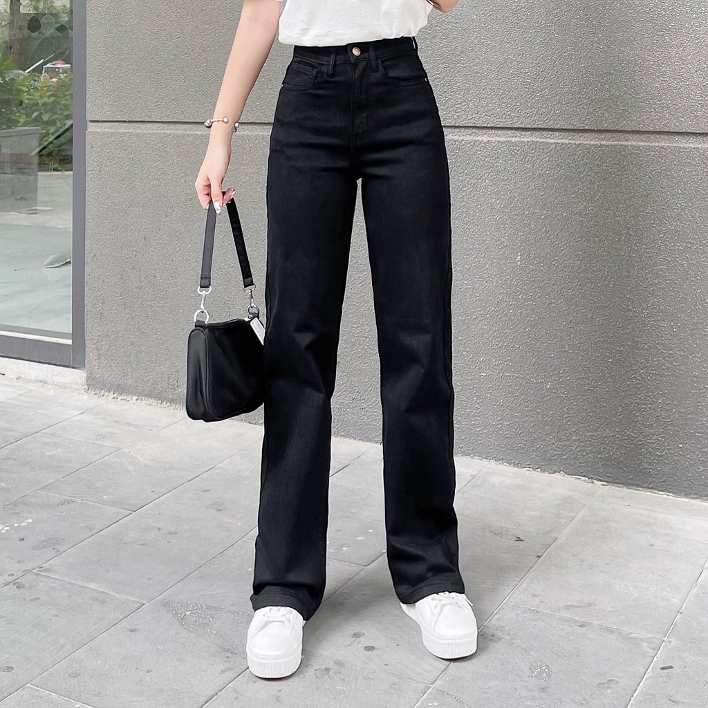 QUẦN JEANS SUÔNG BASIC ZAREEN JEA117 ĐEN | BigBuy360 - bigbuy360.vn