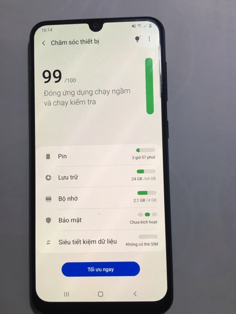 Điện thoại Samsung A50s chính hãng ram 4gb, rom 64gb, vân tay trong màn đã qua sử dụng