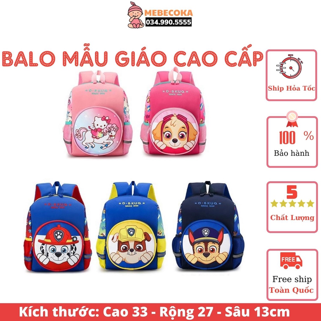 Balo mẫu giáo, nhà trẻ cho bé từ 2 đến 5 tuổi  hàng LOẠI 1 - KC33