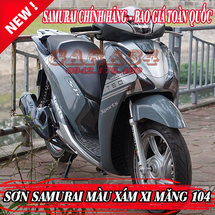 SƠN SAMURAI MÀU XÁM XI MĂNG 104