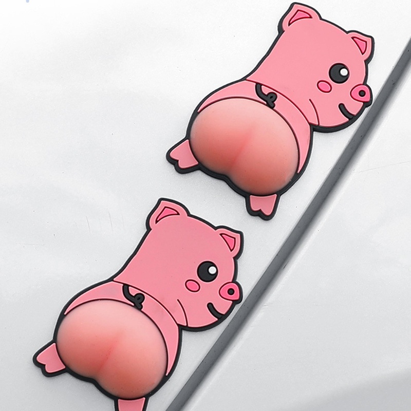 1 Cặp Nhãn Dán 3D Hình Thú Hoạt Hình Trang Trí Cửa Phòng Bé