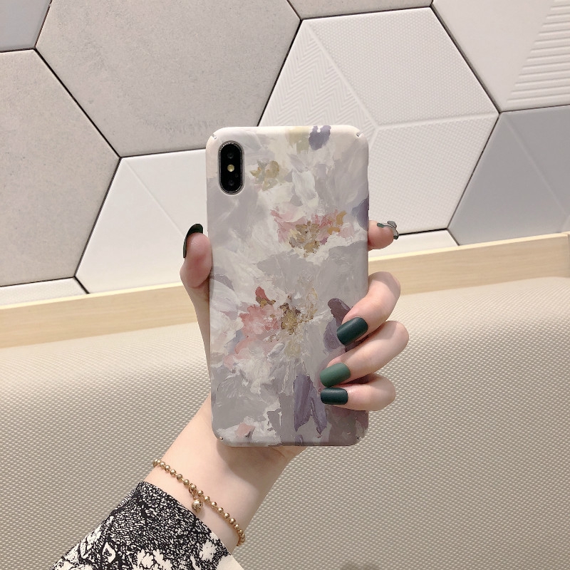 Art Flowers Case OPPO F3 F9 F11 F1S A3S A7 A5S A83 A77 A57 A39 F1 Plus Oil Painting Hard Phone Casing PC Full Cover