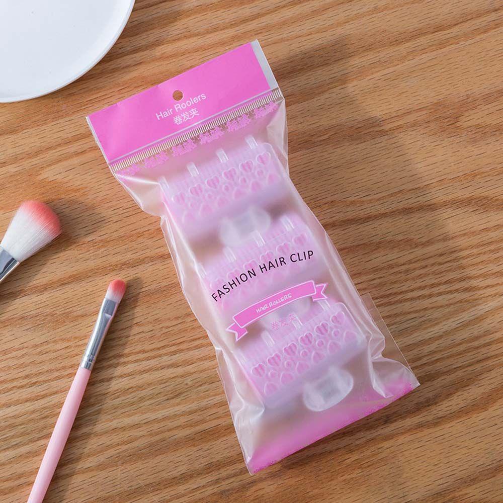 Set 3 Lô Uốn Tóc Tự Dính Bằng Nhựa Tiện Dụng