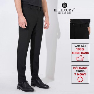 Quần âu nam công sở Biluxury ống đứng tôn dáng chuẩn form slimfit không nhăn  5QAUB004DEN