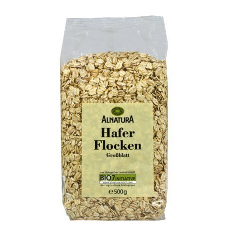 Yến mạch Hafer Flocken Bio Alnatura Đức cán vỡ 500 g