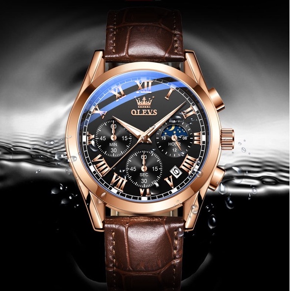 Đồng hồ đeo tay OLEVS cơ cấu thạch anh kim chỉ chống nước cho nam | BigBuy360 - bigbuy360.vn
