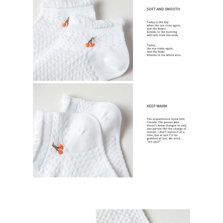 Tất vớ nữ cổ ngắn trơn cotton cao cấp gân vintage nhiều màu kháng khuẩn chuẩn xuất nhật