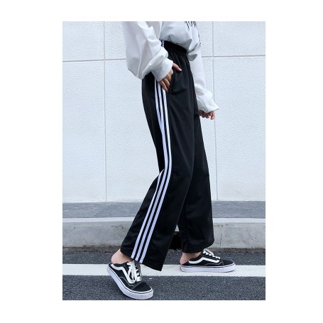 Quần Culottes Nữ - Quần ống rộng 3 sọc UNISEX LE28