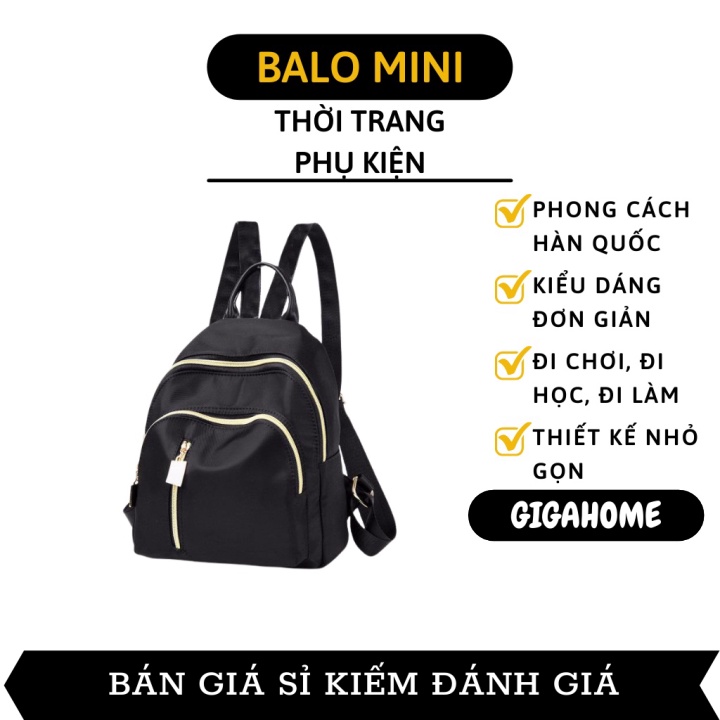 Balo thời trang nữ  GIÁ VỐN] Balo màu đen 3 ngăn phong cách Hàn Quốc  cho bạn nữ đi chơi, đi học 8294