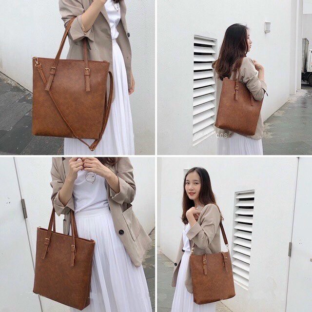 ❤️ GIÁ SỈ ❤️ Túi xách công sở nữ loại TOTE DA đeo vai kẹp nách ĐỰNG VỪA A4 laptop