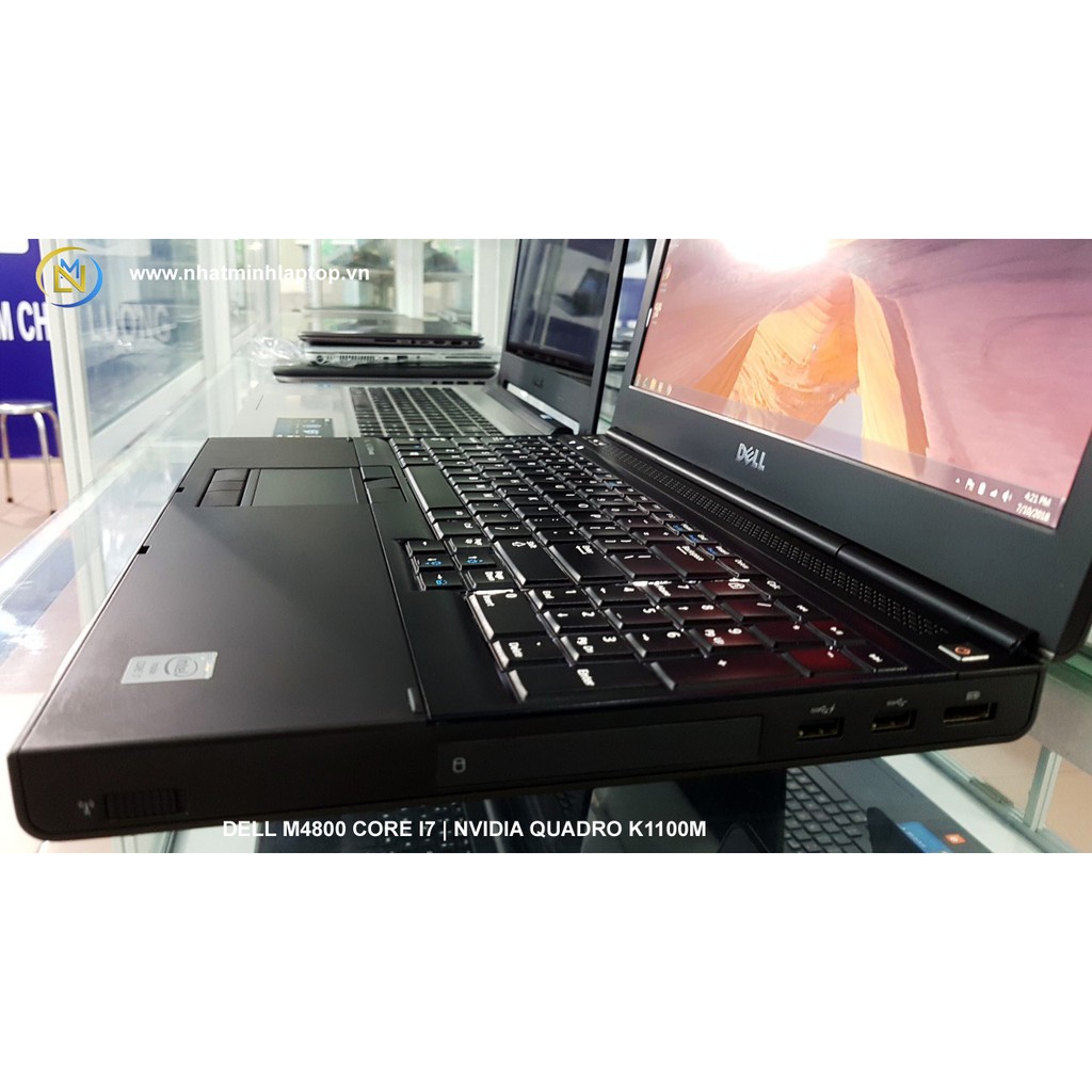 Laptop Dell Precision M4800 i7-4800MQ Ram 8GB SSD 256GB Vga NVIDIA K1100 15.6 inch Full HD