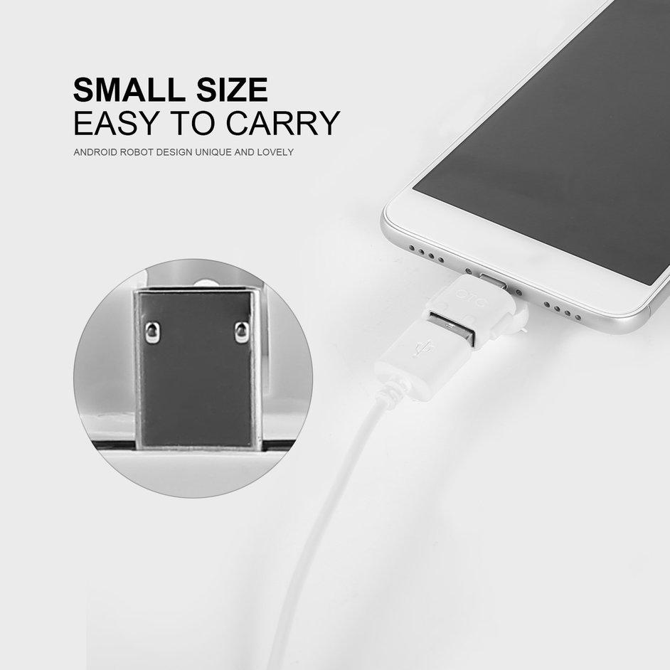 ⚡Micro USB 2.0 OTG Adapter for Android tablet phone Computer white