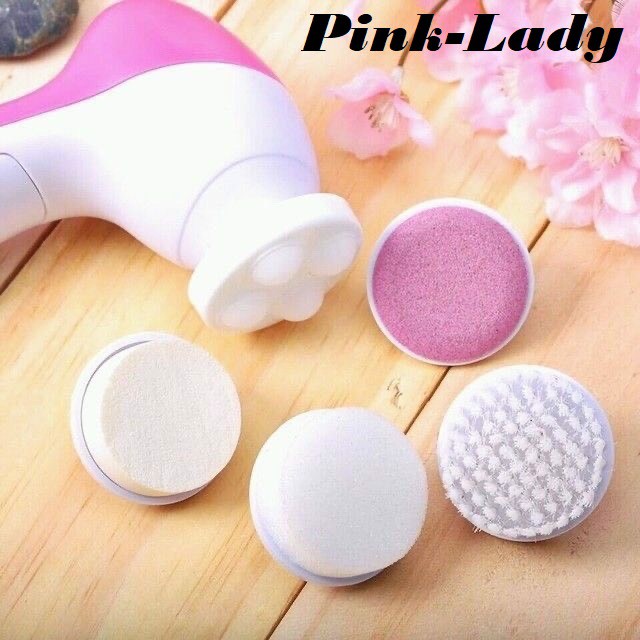 Máy Rửa Mặt Massage Mặt 5in1 Giúp Rửa Sạch Massage Mặt Thon Gọn