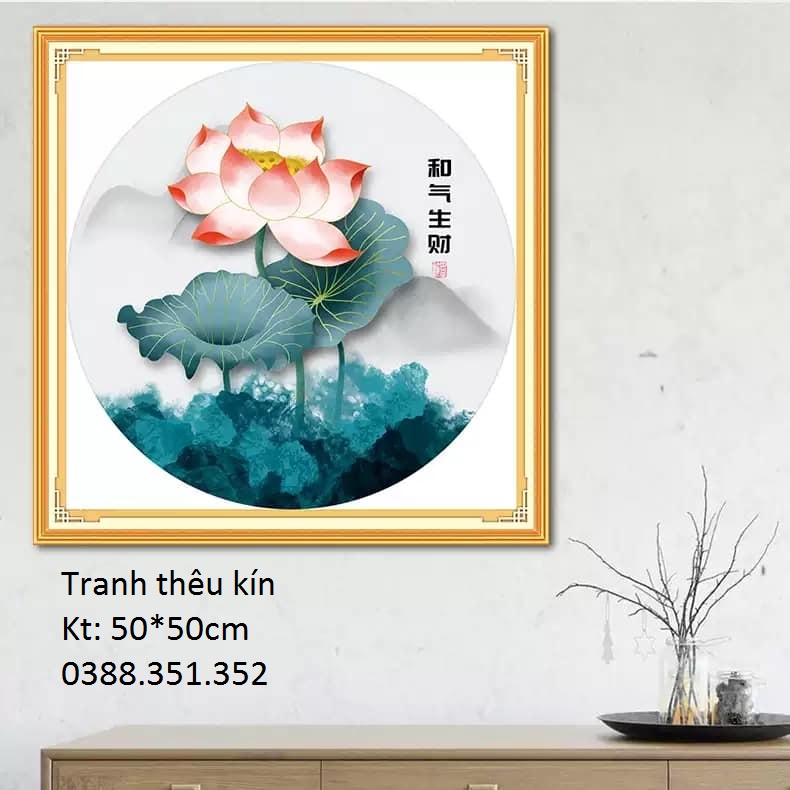 Tranh thêu chữ thập hoa mẫu đơn hoa bỉ ngạn DX1010 DX1007 DX1057 DX1056 DX1129 DX1172 DX1112