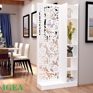 Vách Ngăn bình phong Hoa Cúc Liền Kệ, gỗ nhựa chống nước tuyệt đối