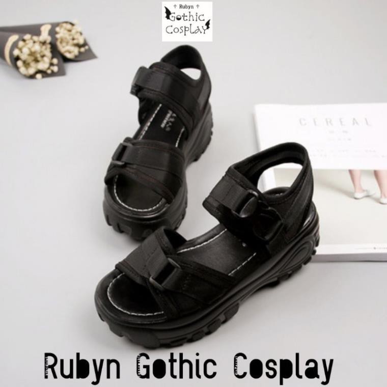 [Sẵn] 🔥 Giày Sandal đế cao 5,5cm, sandal cá tính ( Size 35 - 40 ) (Tài khoản Shopee duy nhất: gothic.cosplay ) -h91