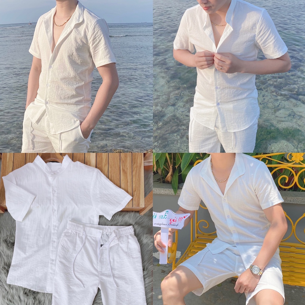 Bộ đũi nam cổ tàu, Bộ đũi nam cổ lọ, Bộ quần áo đũi nam