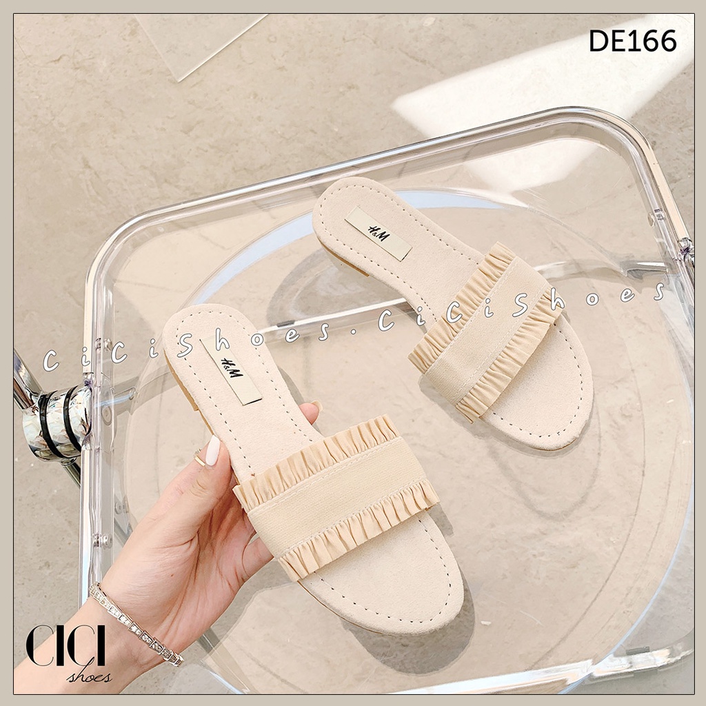 Dép bệt nữ CiCi Shoes, dép quai ngang bèo vải - DE166