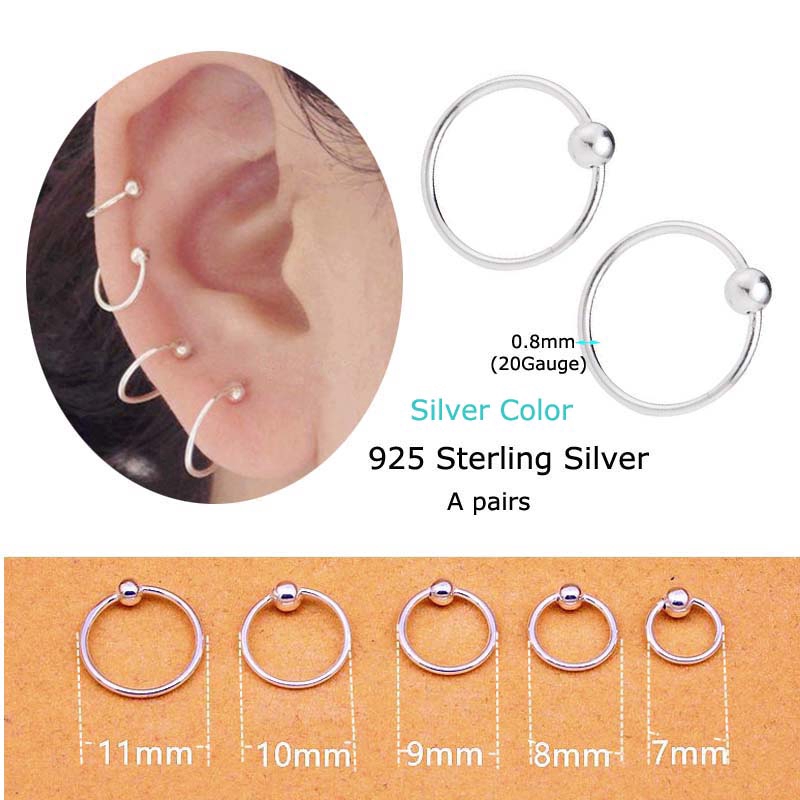 Set 2 Khuyên Đeo Vành Tai Thời Trang Cá Tính Dành Cho Nữ