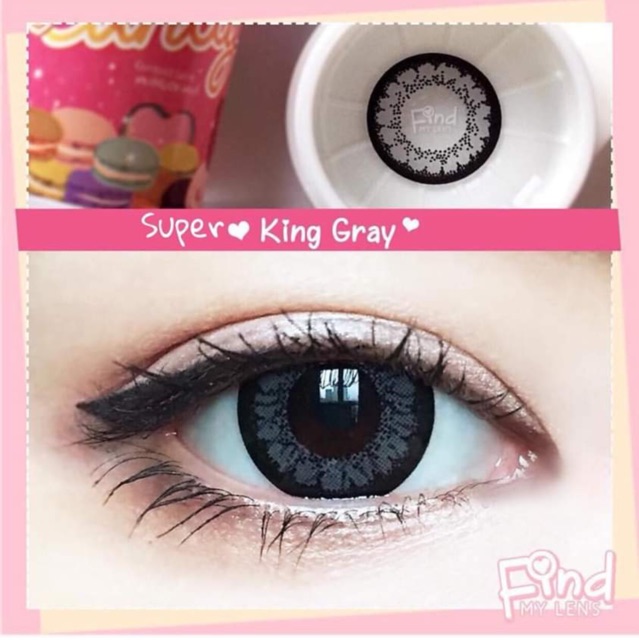 Sỉ lens xám đậm thái xuất Hàn king