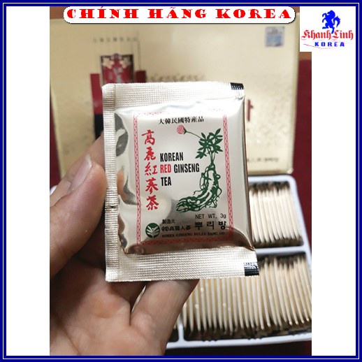 Trà Hồng Sâm Hàn Quốc Cao Cấp, Hộp 100 gói  x 3gr