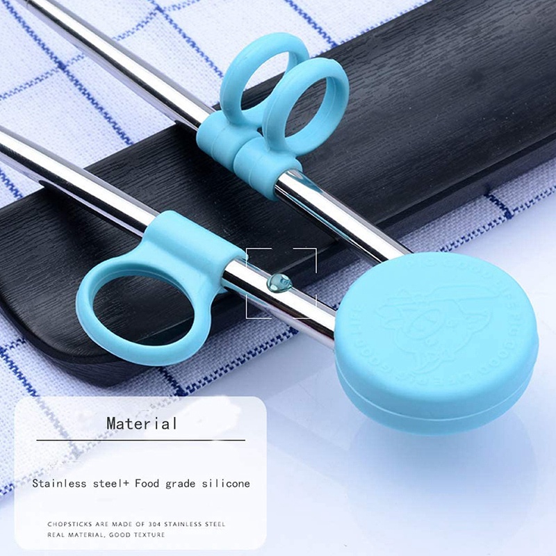 Bộ 2 Đôi Đũa Tập Ăn Cho Bé Có Thể Tái Sử Dụng