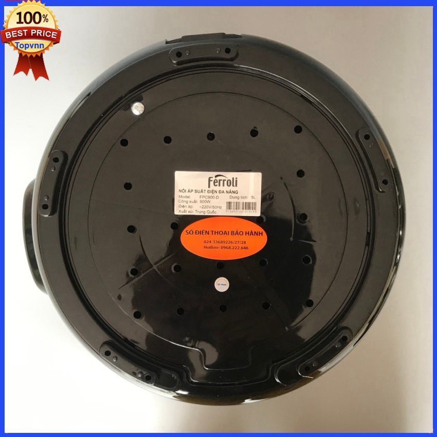 Nồi áp suất điện đa năng 5 lít Rapido RPC900D - BH 12 tháng