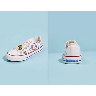 Giày Sneaker Trắng Viền Đỏ Doremon Doraemon