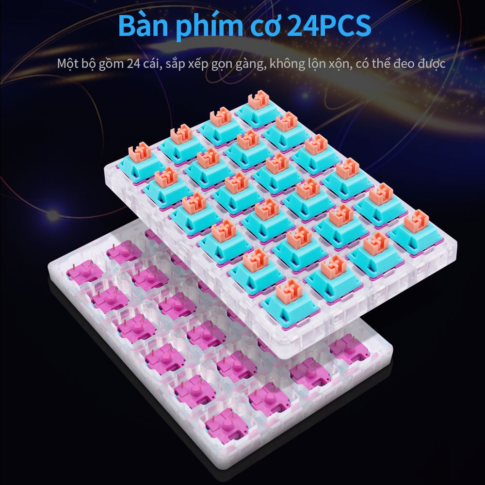 Set 24 công tắc REDRAGON BULLET A113 SMD RGB 3PIN tương thích với bàn phím cơ MX