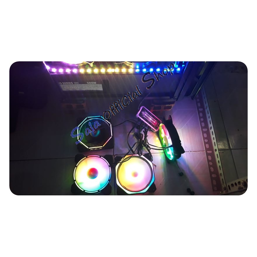 Bộ Hub Coolmoon Kết Nối Nguồn Và Điều Khiển Fan RGB Coolmoon, Dây led Coolmoon