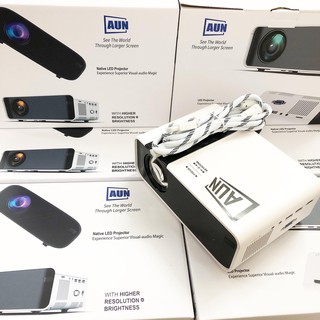 Máy chiếu HD AUN C90 -  độ phân giải HD hỗ trợ fullHD - máy mini cho gia đình, lớp học nhỏ
