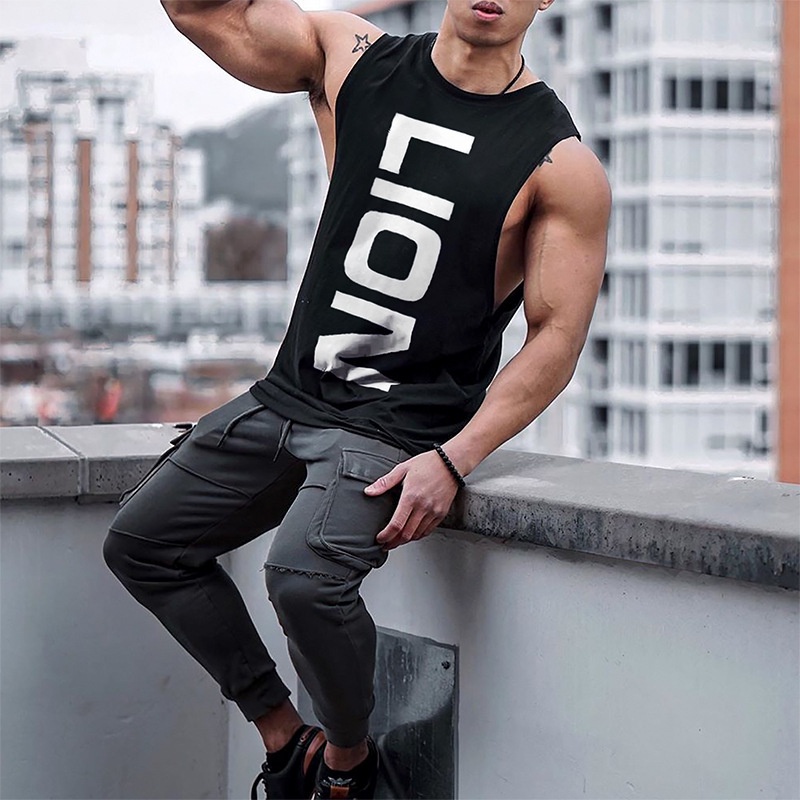 [GYMen]  Áo Thun Ba Lỗ Thể Thao Nam 3 lỗ hút mồ hôi mỏng nhanh khô  rộng rãi  giải trí  chạy bộ  tập thể dục  bóng rổ áo ba lỗ  rộng rãi    cỡ lớn  huấn luyện ngoài trời