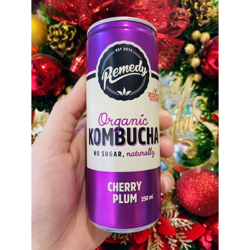Trà Kombucha Remedy có ga các vị 250ml- Hàng nhập khẩu chính hãng
