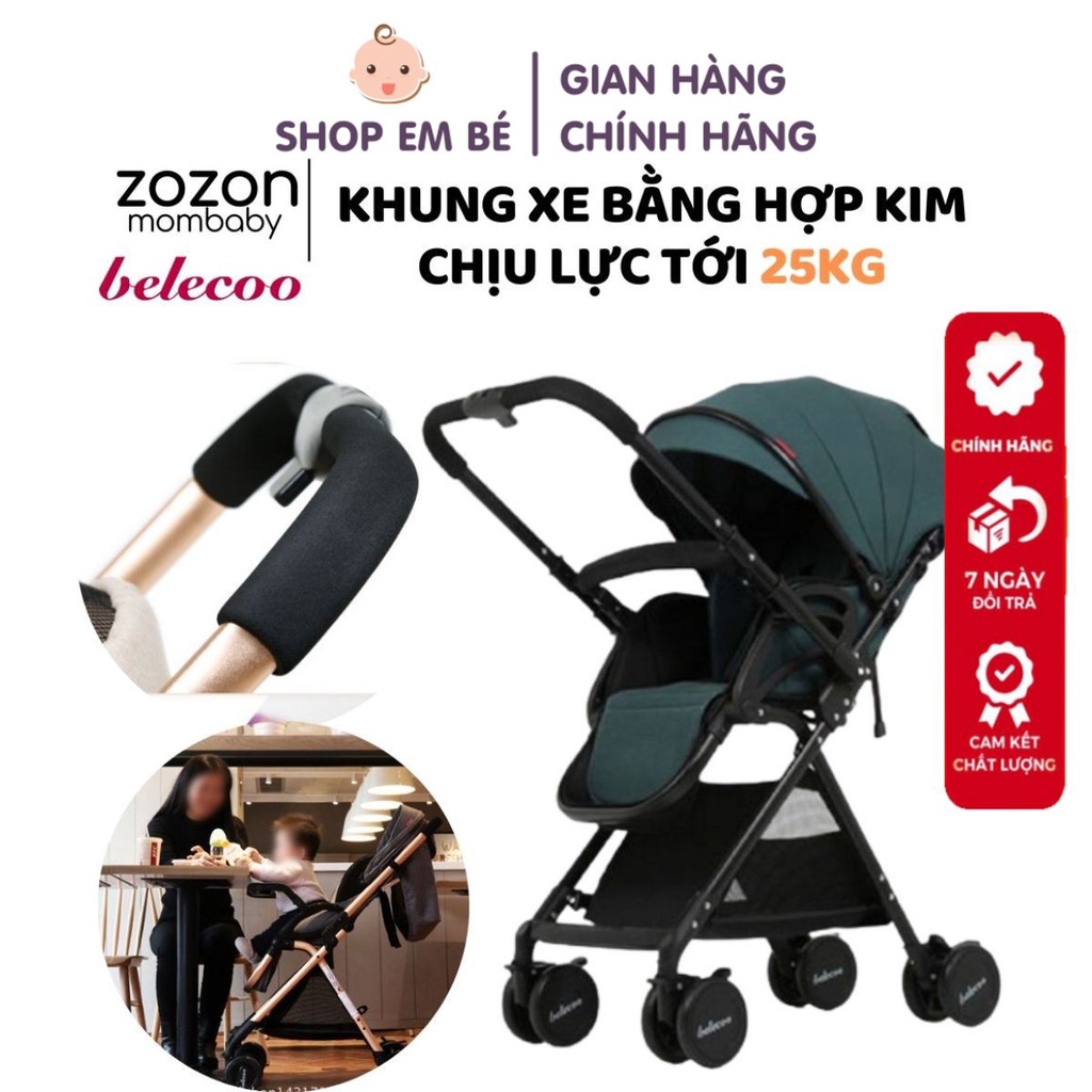 Xe đẩy em bé gấp gọn Belecoo A8-1 2 chiều, cho bé sơ sinh nằm, ngồi, đi chơi an toàn chính hãng - 𝗦𝗵𝗼𝗽 𝗘𝗺 𝗕𝗲́