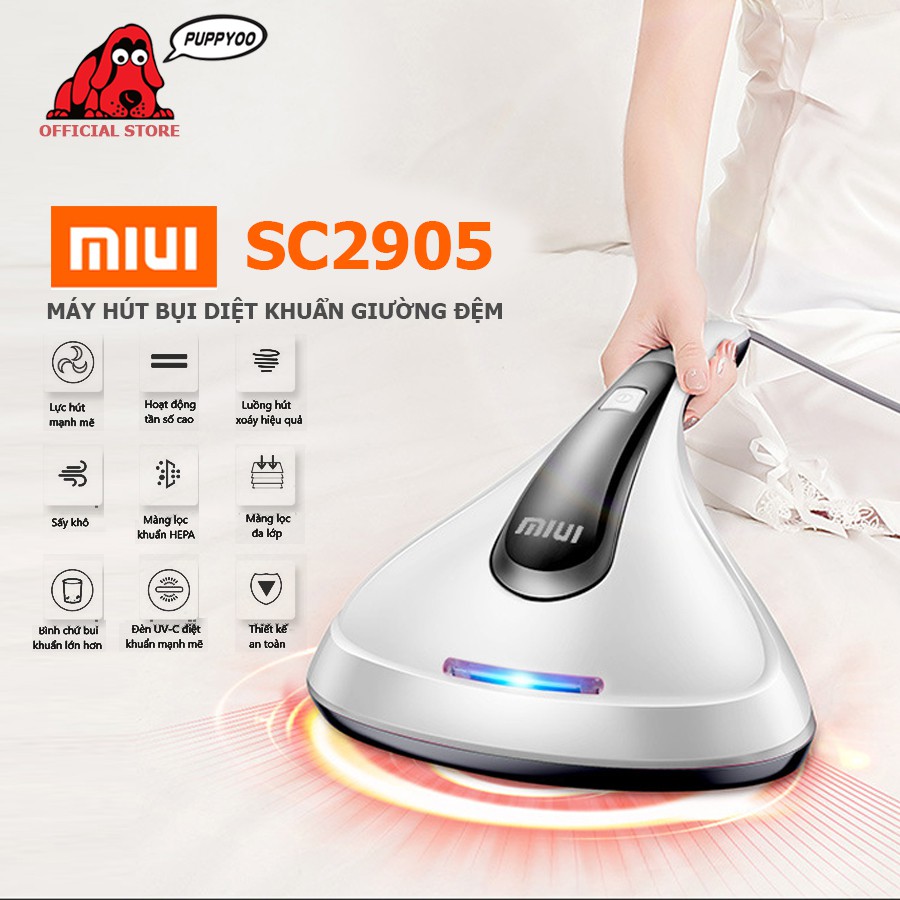 Máy hút bụi giường đệm hút bụi diệt khuẩn tia UV Hanfuren SC2905