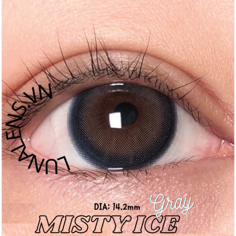 MỘT ĐÔI KÍNH ÁP TRÒNG MÀU XÁM MISTY ICE SIÊU ÊM SIÊU MỀM NỘI ĐỊA TRUNG QUỐC - LENS CÓ ĐỘ CẬN