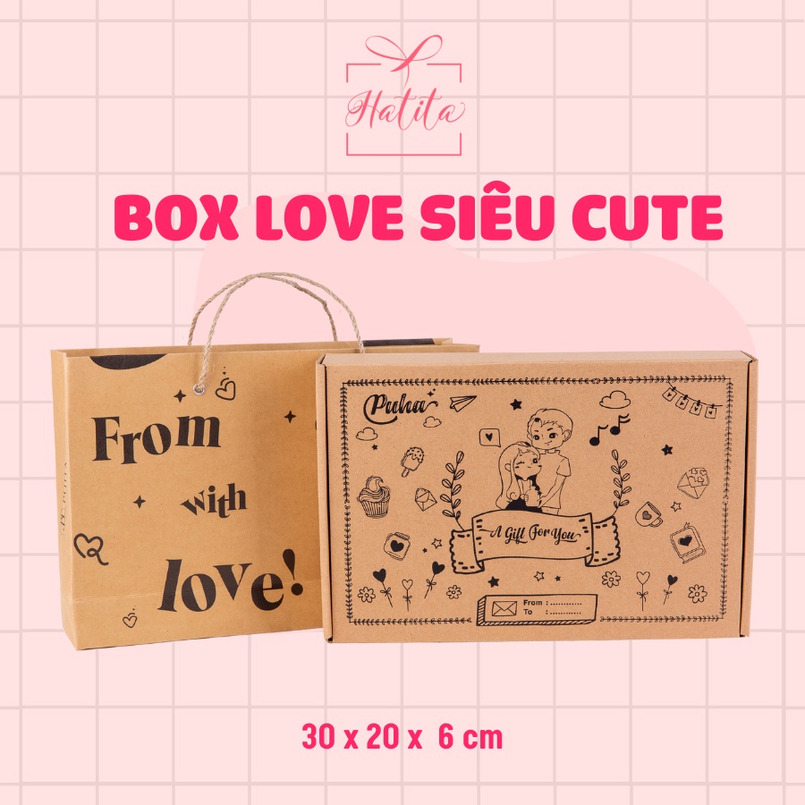 Set quà túi chườm nóng đau bụng kinh hatita 1000ml phiên bản giftbox chăm - ảnh sản phẩm 3