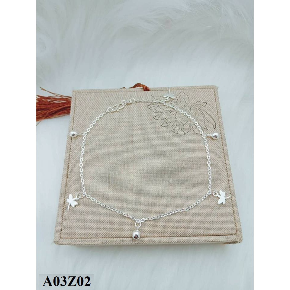 Lắc chân bạc nữ đẹp