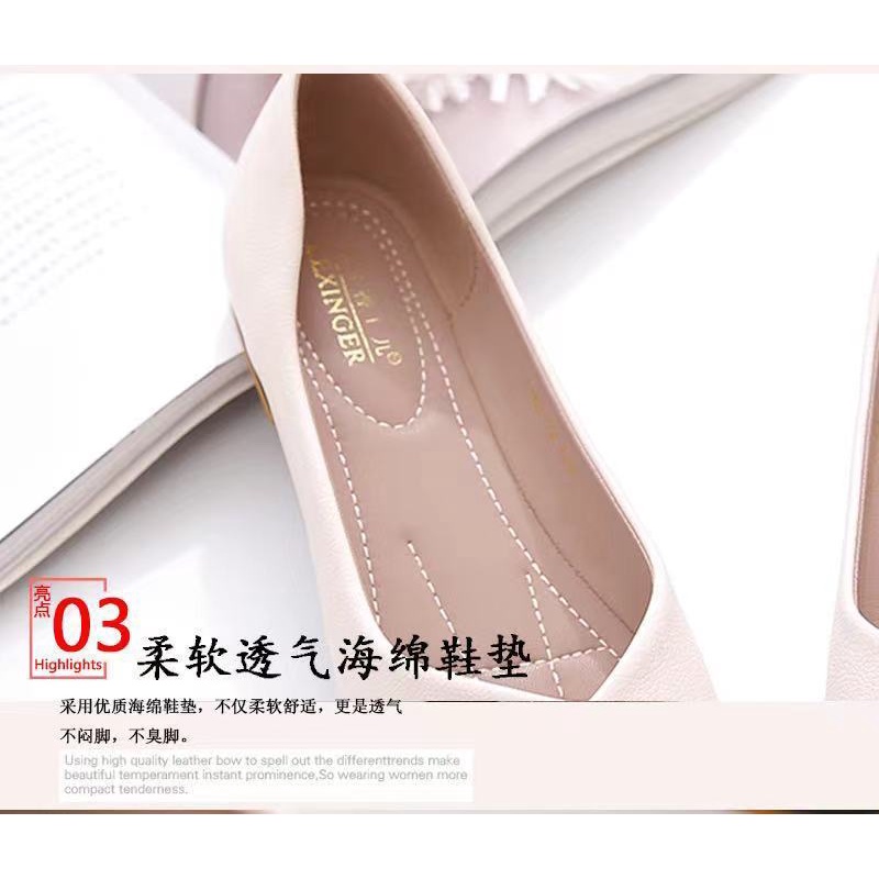 Giày Búp Bê Đế Mềm Mũi Nhọn Thời Trang Dành Cho Nữ