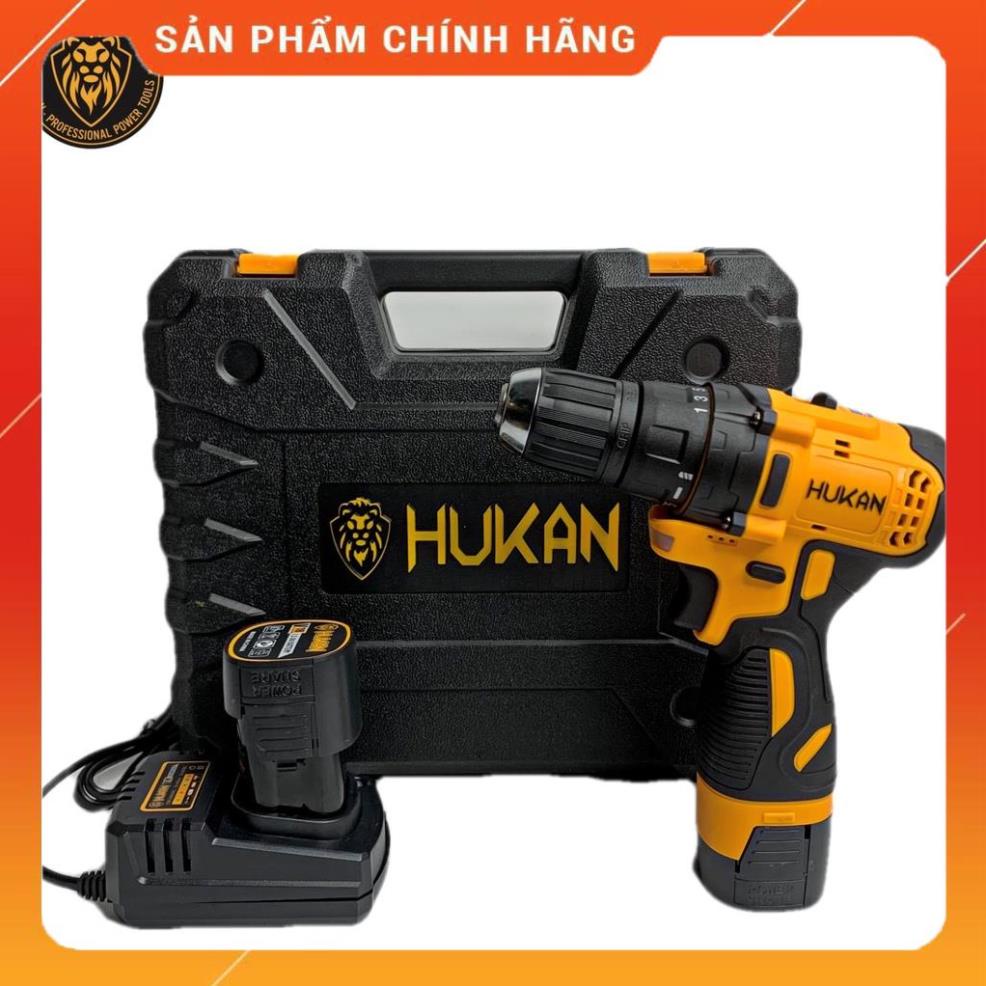 Máy Khoan Pin HUKAN HK-F10 Không Chổi Than 18V Tặng Kèm Túi Đeo
