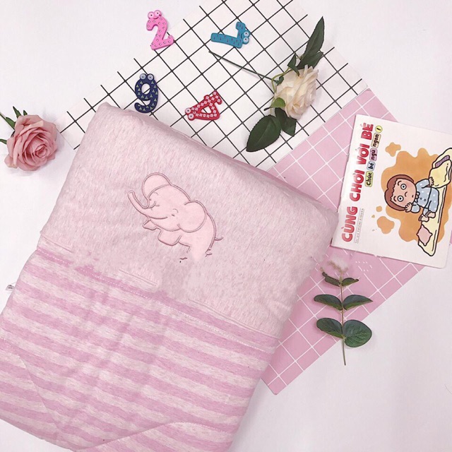 Chăn trần bông kẻ cotton