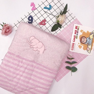Chăn trần bông kẻ cotton