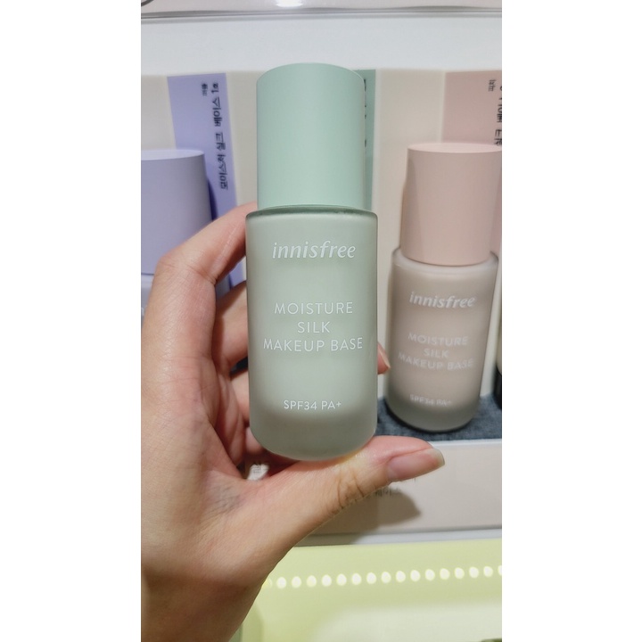 Kem lót trang điểm điều chỉnh tông da Innisfree Moisure Silk Makeup Base SPF34+ PA+