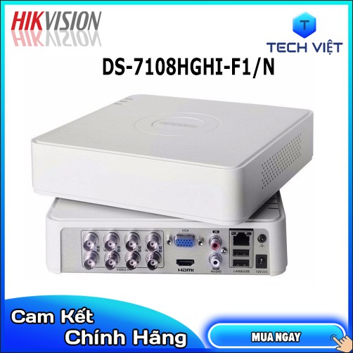 [HÀNG CHÍNH HÃNG] Đầu ghi 8 kênh Turbo HD 3.0 Hikvision DS 7108HGHI F1/N